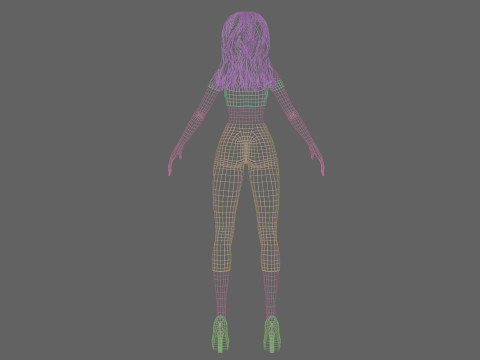 Anime Standard girl V30545 3D Model