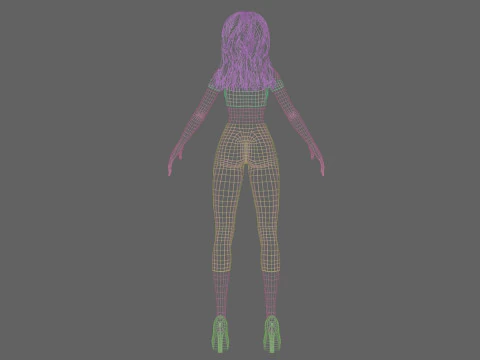 Anime Standard girl V30545 3D Model