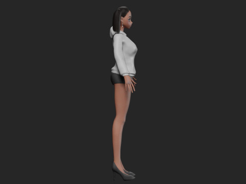 Anime stylized girl V24057 3D 모델