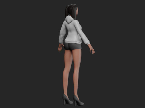 Anime stylized girl V24057 3D 모델