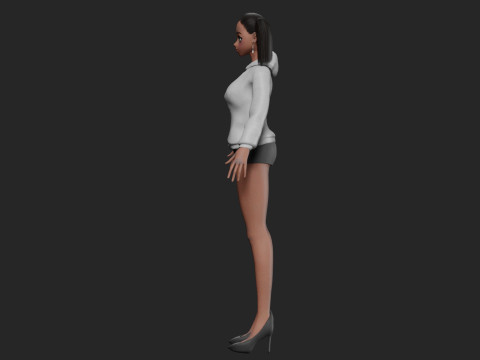 Anime stylized girl V24057 3D 모델