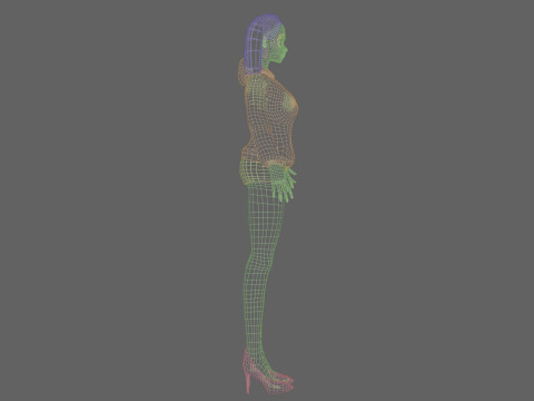 Anime stylized girl V24057 3D 모델