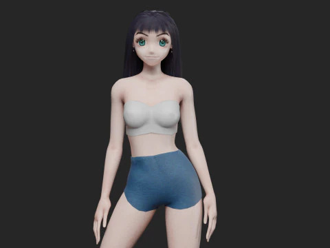 アニメ 若い女の子 V30320 3Dモデル