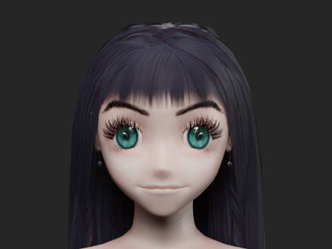 Anime Young girl V30320 3D 모델