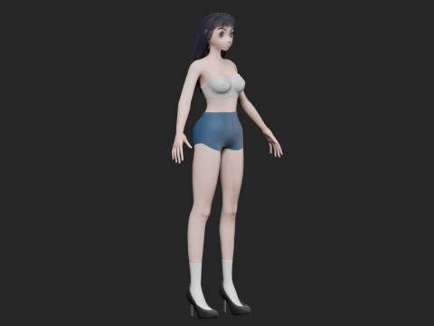 Anime Young girl V30320 3D 모델