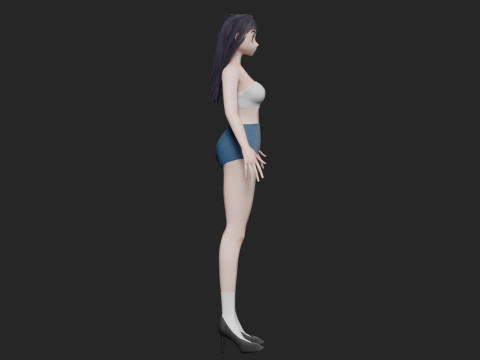 Anime Young girl V30320 3D 모델