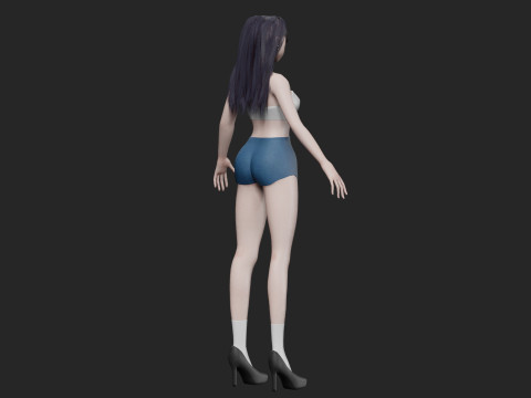 Anime Young girl V30320 3D 모델