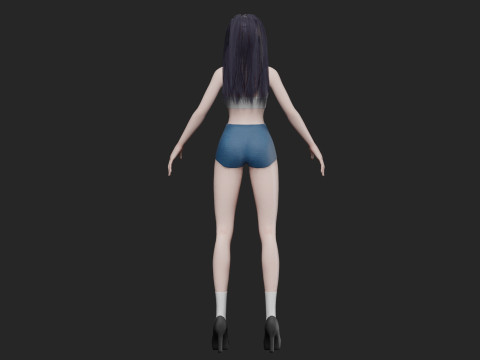 Anime Young girl V30320 3D 모델