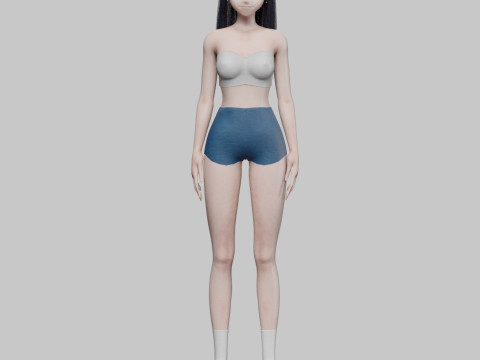 Anime Young girl V30320 3D 모델