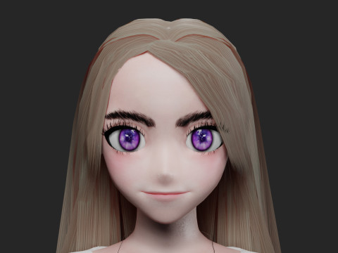 Basic anime girl V29361 3Dモデル