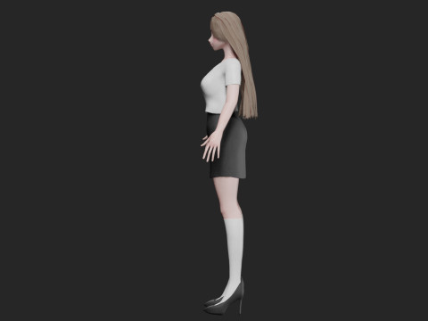 Basic anime girl V29361 3Dモデル