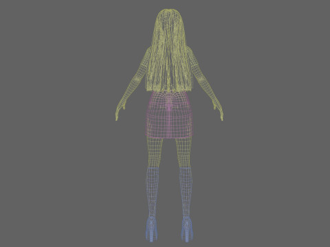Basic anime girl V29361 3Dモデル