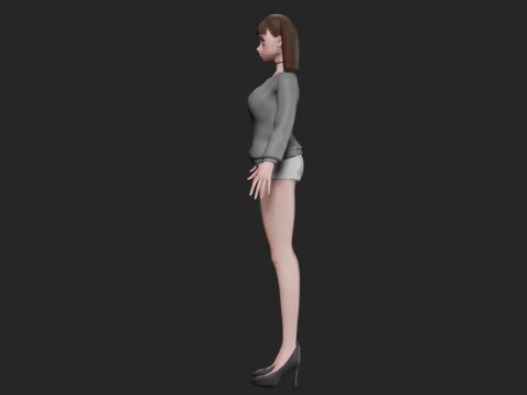 Basic Beautiful girl V22792 3D Model