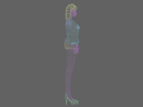 Basic Beautiful girl V22792 Model 3D