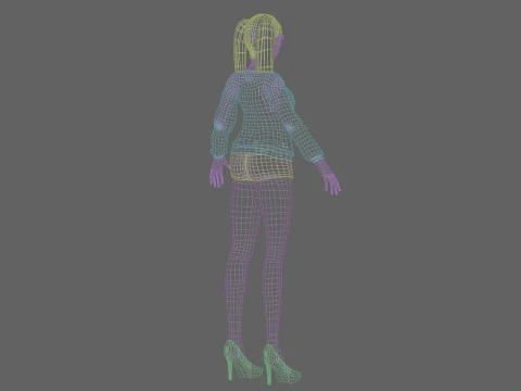 Basic Beautiful girl V22792 3D Model