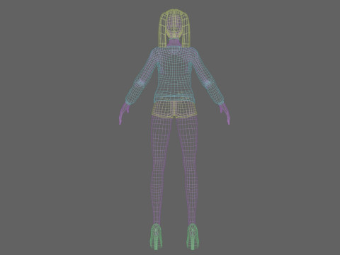 Basic Beautiful girl V22792 Model 3D