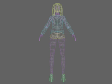 Basic Beautiful girl V22792 3D Model