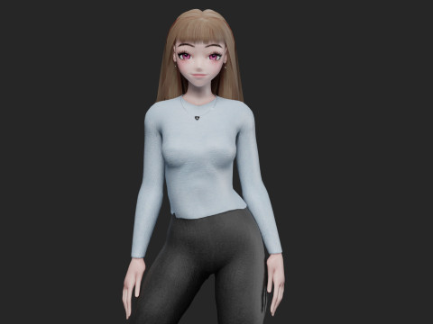 Basic classic girl V28987 3Dモデル