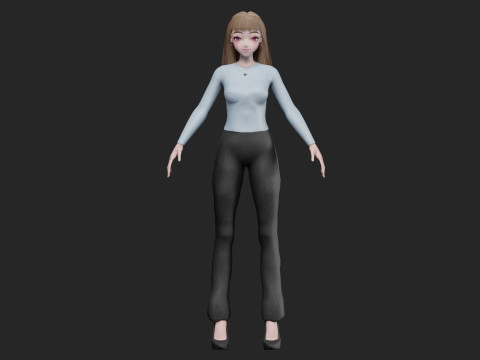 Basic classic girl V28987 Model 3D