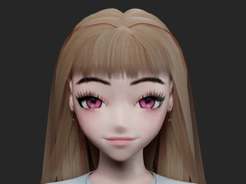 Basic classic girl V28987 3D Model