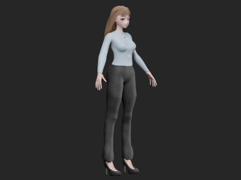 Basic classic girl V28987 Model 3D