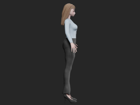 Basic classic girl V28987 Model 3D