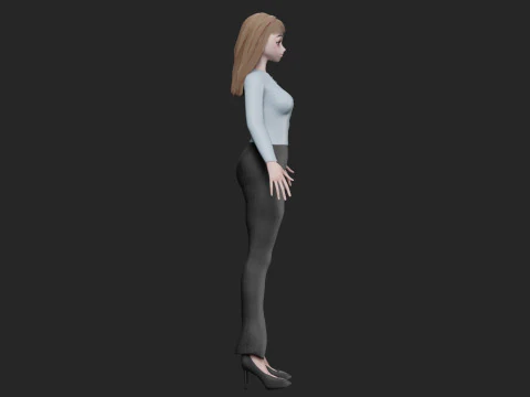 Basic classic girl V28987 3D Model