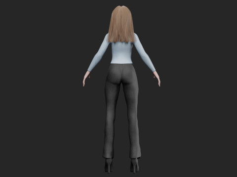 Basic classic girl V28987 Model 3D