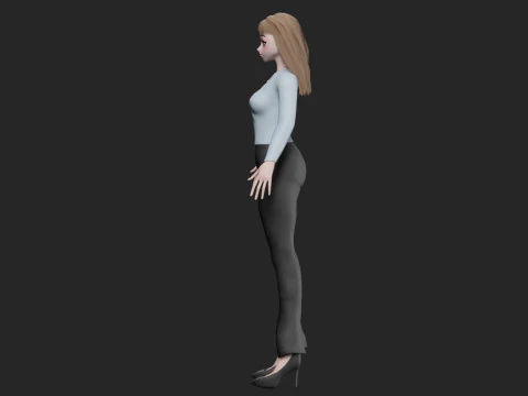Basic classic girl V28987 3D Model