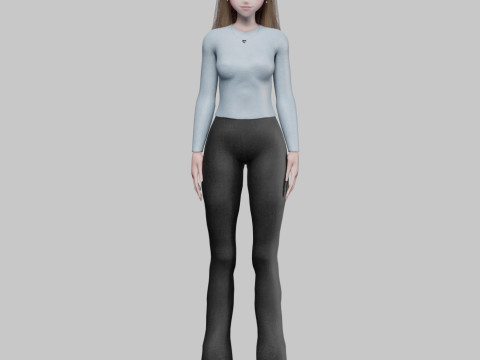 Basic classic girl V28987 Model 3D
