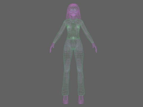 Basic classic girl V28987 Model 3D
