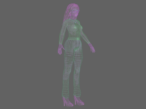 Basic classic girl V28987 Model 3D