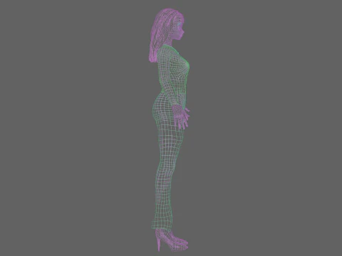 Basic classic girl V28987 3D Model