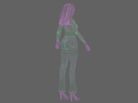 Basic classic girl V28987 3D Model