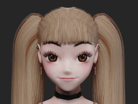 Basic cool girl V26504 3D Model