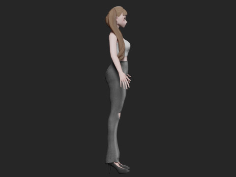 Basic cool girl V26504 3D Model