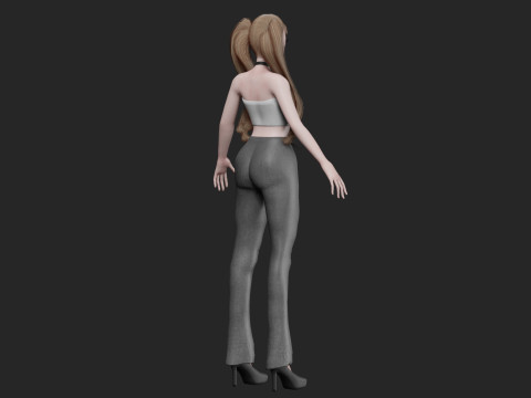 Basic cool girl V26504 3D Model