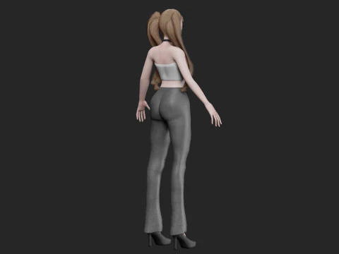 Basic cool girl V26504 3D Model