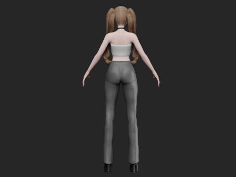 Basic cool girl V26504 3D Model