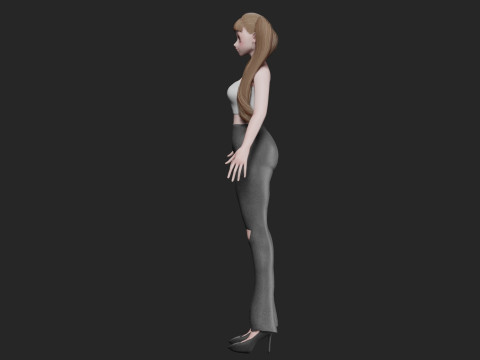Basic cool girl V26504 3D Model