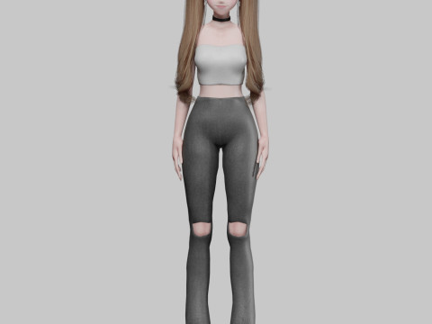 Basic cool girl V26504 3D Model
