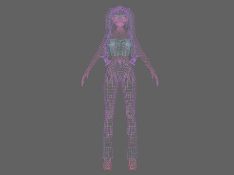 Basic cool girl V26504 3D Model