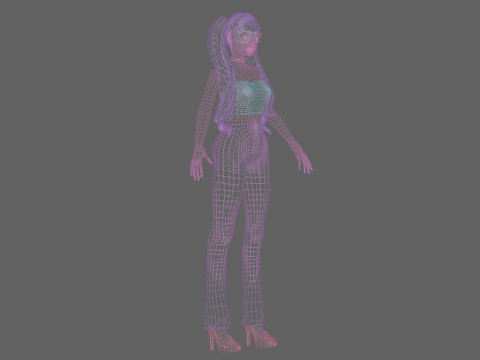 Basic cool girl V26504 3D Model