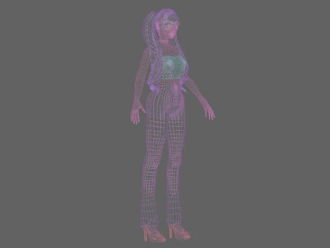 Basic cool girl V26504 3D Model