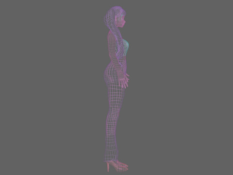 Basic cool girl V26504 3D Model