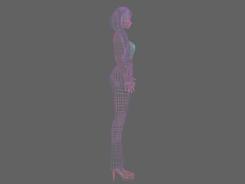 Basic cool girl V26504 3D Model