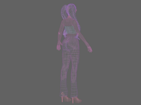 Basic cool girl V26504 3D Model
