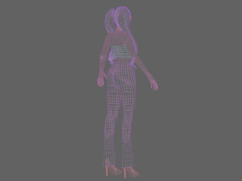 Basic cool girl V26504 3D Model
