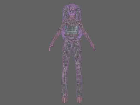 Basic cool girl V26504 3D Model