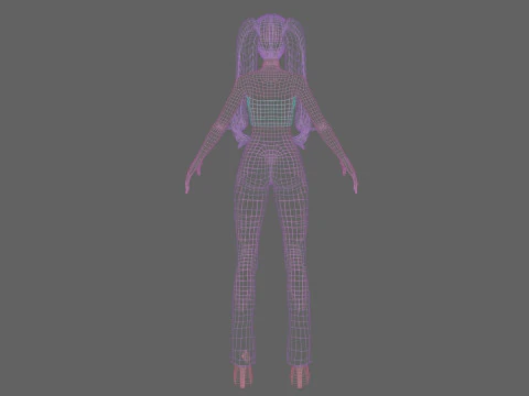 Basic cool girl V26504 3D Model